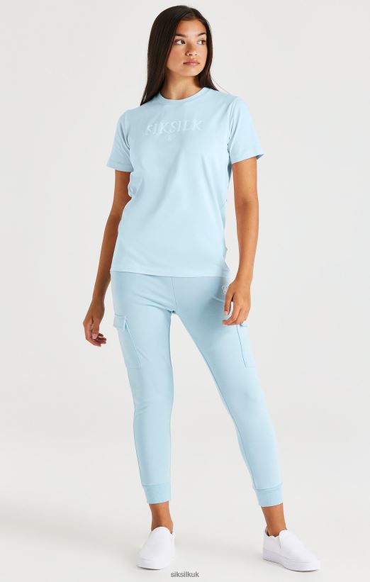 SikSilk Apparel 020XHH319 Branded Tee - Blue Girls