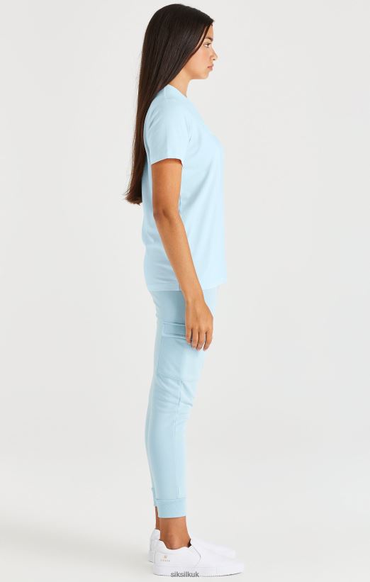 SikSilk Apparel 020XHH319 Branded Tee - Blue Girls