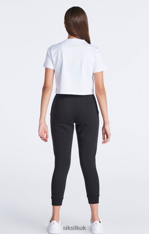 SikSilk Apparel 020XHH321 White Essentials Cropped T-Shirt Girls