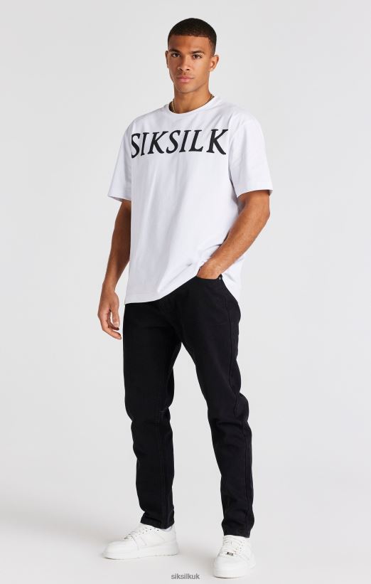 SikSilk Apparel 020XHH542 Black Rose Straight Cut Denim Men