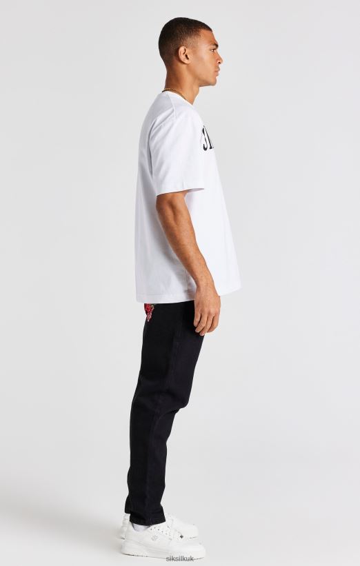 SikSilk Apparel 020XHH542 Black Rose Straight Cut Denim Men