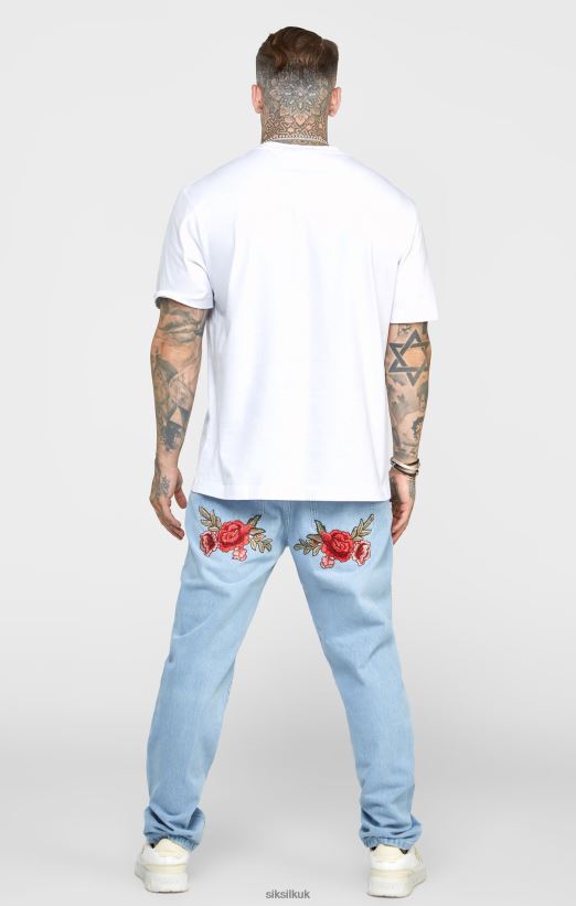 SikSilk Apparel 020XHH543 Blue Rose Straight Cut Denim Men