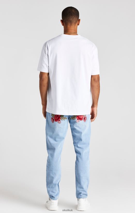 SikSilk Apparel 020XHH543 Blue Rose Straight Cut Denim Men