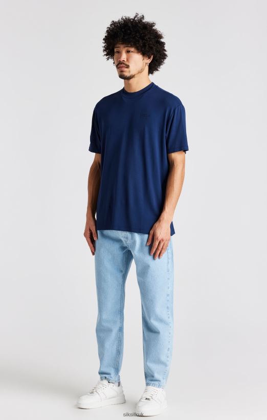 SikSilk Apparel 020XHH544 Light Blue Basic Carrot Jean Men