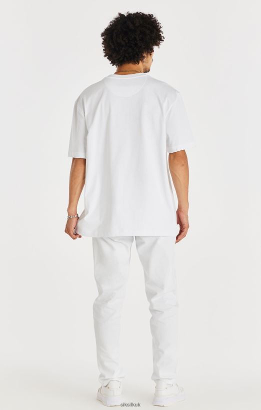 SikSilk Apparel 020XHH547 White Straight Cut Denim Men