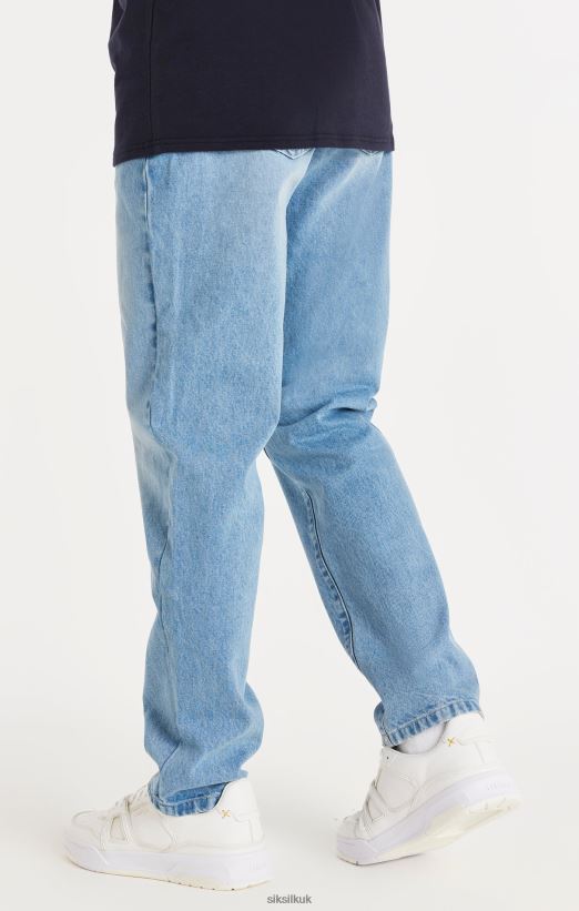 SikSilk Apparel 020XHH548 Blue Straight Cut Denim Men