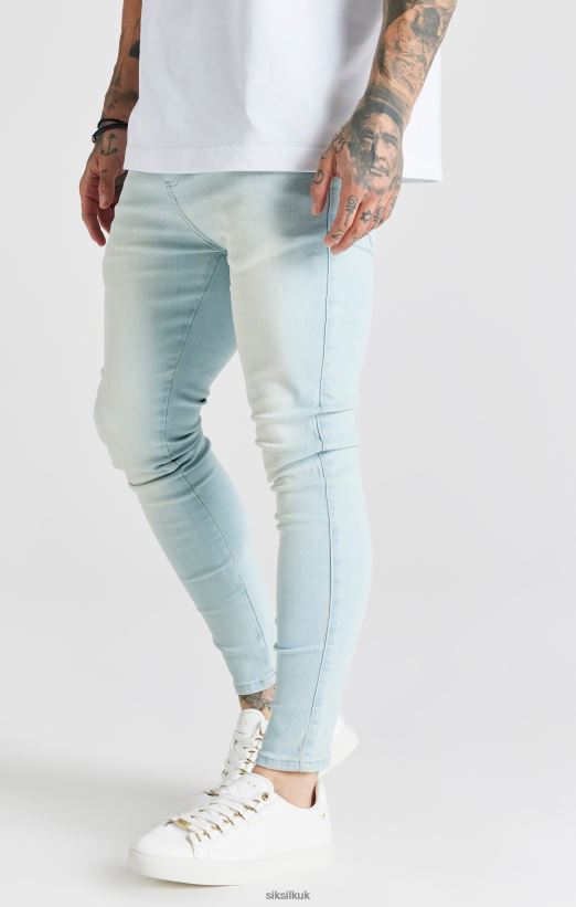 SikSilk Apparel 020XHH552 Light Blue Essential Skinny Jean Men