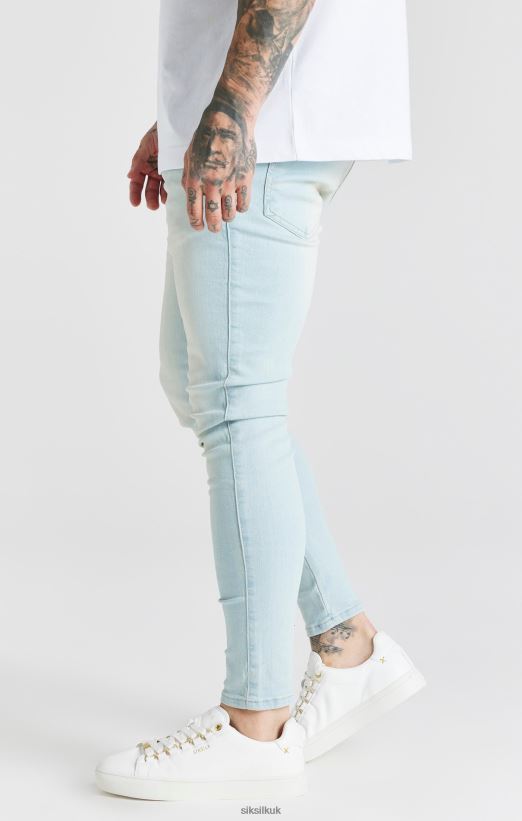 SikSilk Apparel 020XHH552 Light Blue Essential Skinny Jean Men