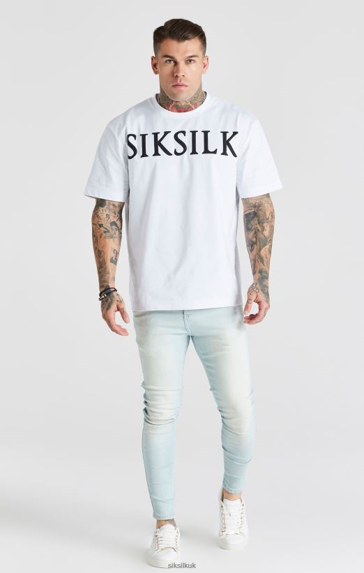 SikSilk Apparel 020XHH552 Light Blue Essential Skinny Jean Men