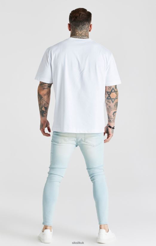 SikSilk Apparel 020XHH552 Light Blue Essential Skinny Jean Men