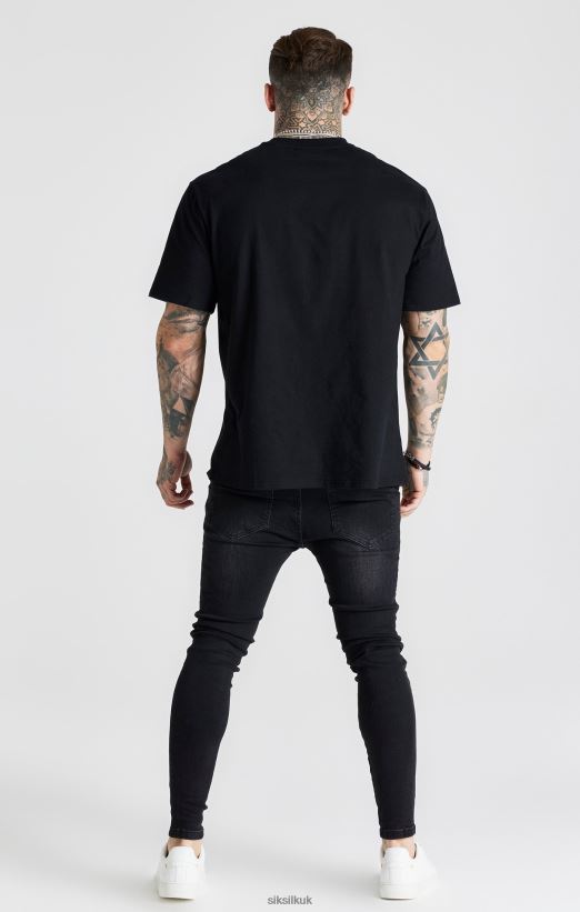 SikSilk Apparel 020XHH557 Black Washed Essential Skinny Jean Men