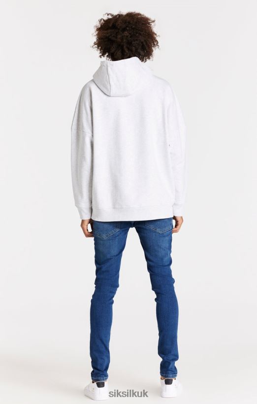 SikSilk Apparel 020XHH563 Blue Distressed Slim Fit Jean Men