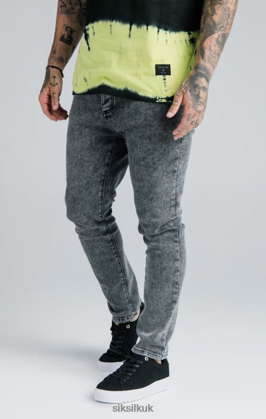 SikSilk x Apparel 020XHH561 Steve Aoki Black Loose Fit Jean Men