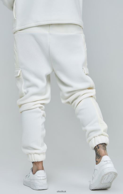 SikSilk Apparel 020XHH531 Ecru Polar Fleece Relaxed Jogger Men