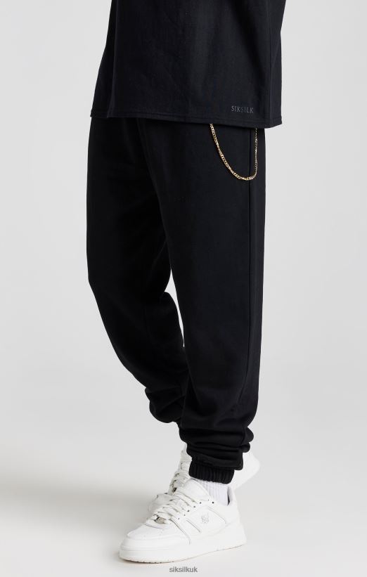 SikSilk Apparel 020XHH533 Black Chain Jogger Men