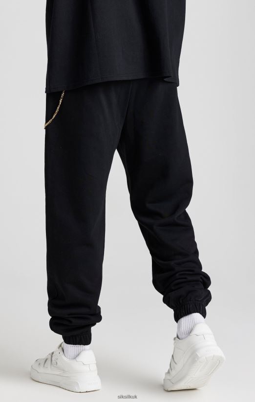 SikSilk Apparel 020XHH533 Black Chain Jogger Men