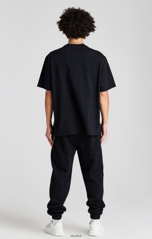 SikSilk Apparel 020XHH533 Black Chain Jogger Men