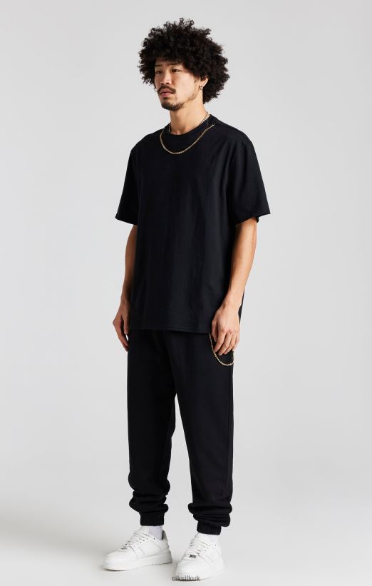 SikSilk Apparel 020XHH533 Black Chain Jogger Men