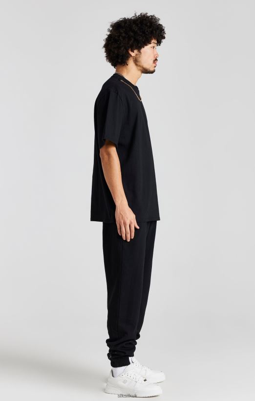SikSilk Apparel 020XHH533 Black Chain Jogger Men