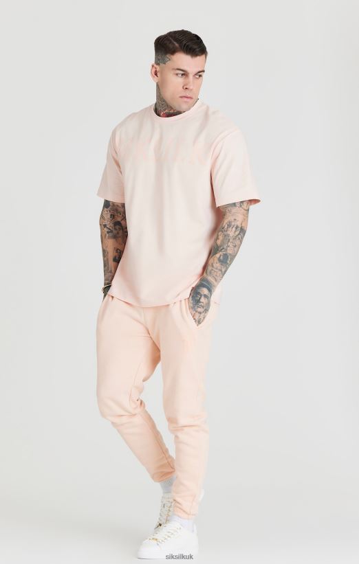 SikSilk Apparel 020XHH534 Pink Relaxed Fit Cuff Jogger Men