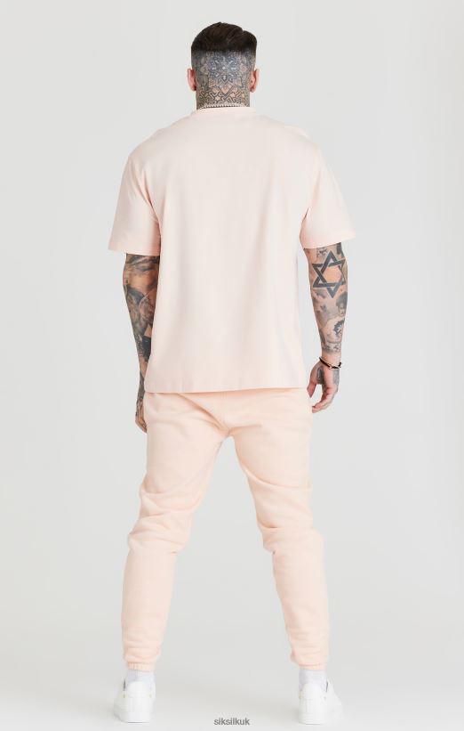 SikSilk Apparel 020XHH534 Pink Relaxed Fit Cuff Jogger Men