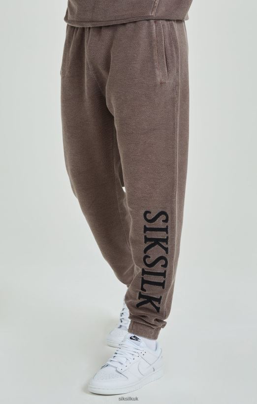 SikSilk Apparel 020XHH537 Brown Heavyweight Loopback Relaxed Joggers Men