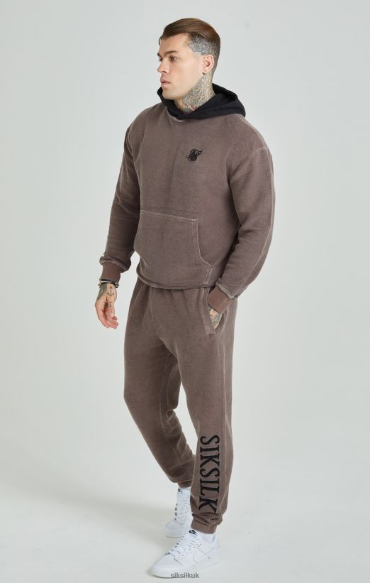 SikSilk Apparel 020XHH537 Brown Heavyweight Loopback Relaxed Joggers Men