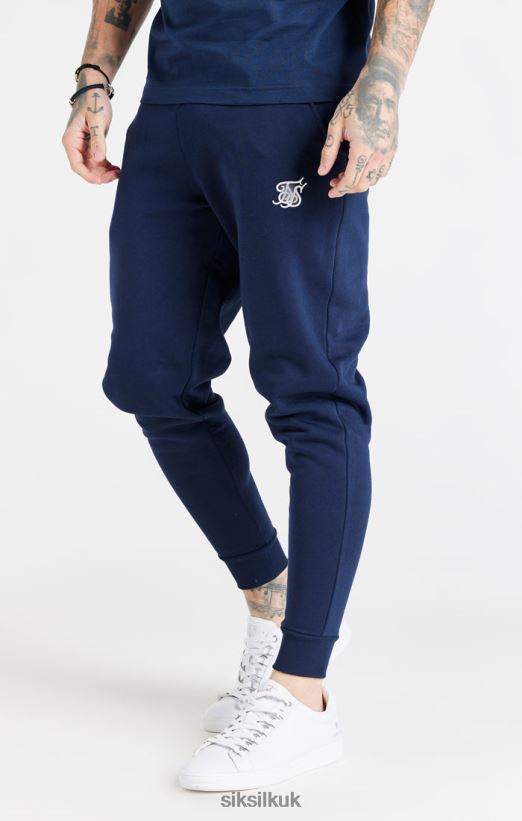 SikSilk Apparel 020XHH539 Navy Essential Fitted Jogger Men