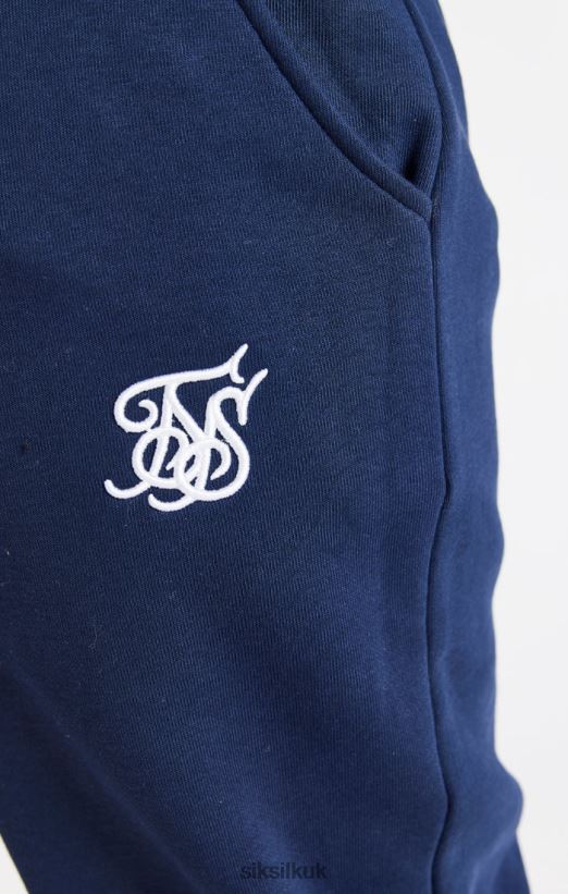 SikSilk Apparel 020XHH539 Navy Essential Fitted Jogger Men