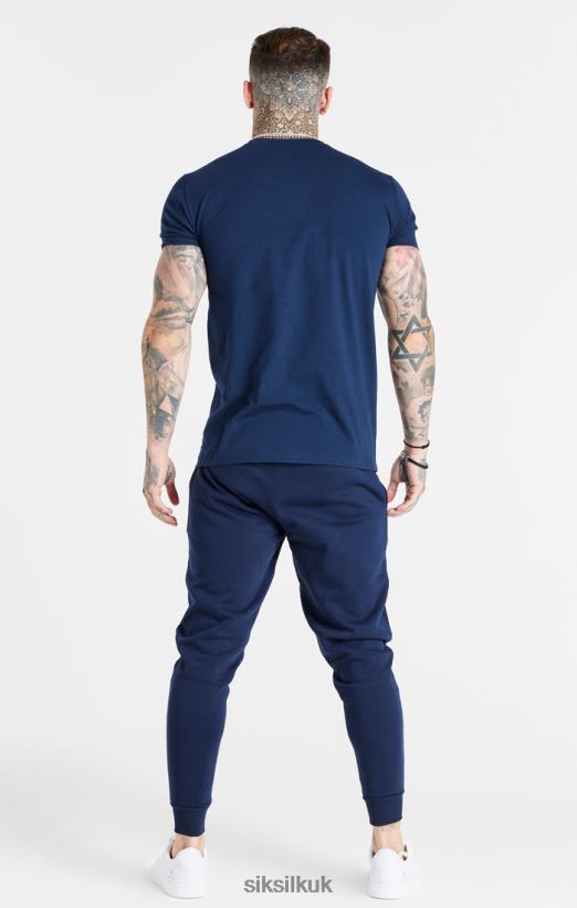 SikSilk Apparel 020XHH539 Navy Essential Fitted Jogger Men