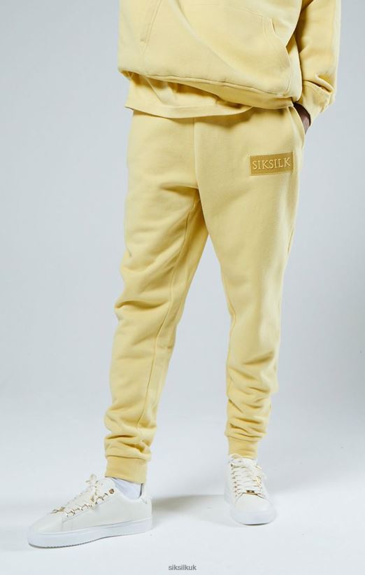 SikSilk Apparel 020XHH540 Yellow Relaxed Fit Cuffed Jogger Men
