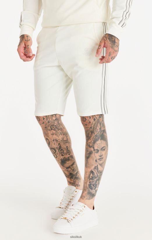 SikSilk Apparel 020XHH566 Ecru Tonal Taping Short Men