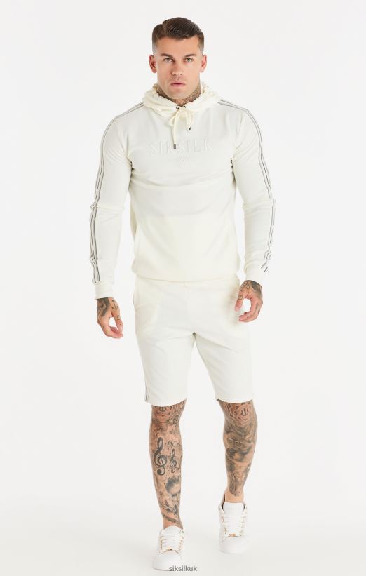 SikSilk Apparel 020XHH566 Ecru Tonal Taping Short Men