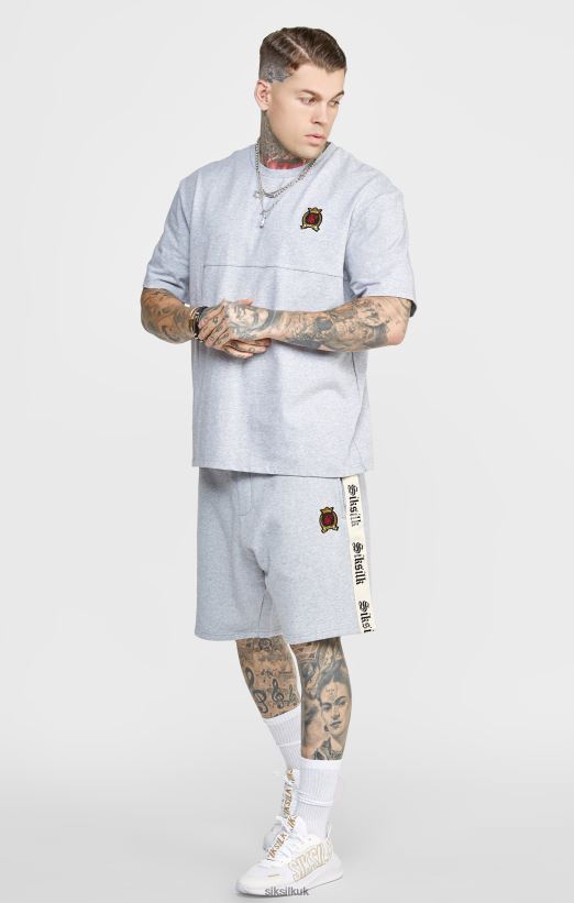 SikSilk Apparel 020XHH569 Grey Short W Gothic Side Taping Men