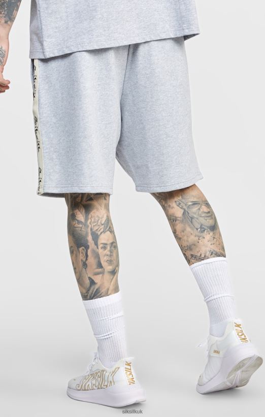 SikSilk Apparel 020XHH569 Grey Short W Gothic Side Taping Men