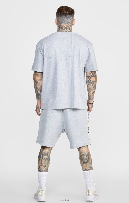 SikSilk Apparel 020XHH569 Grey Short W Gothic Side Taping Men