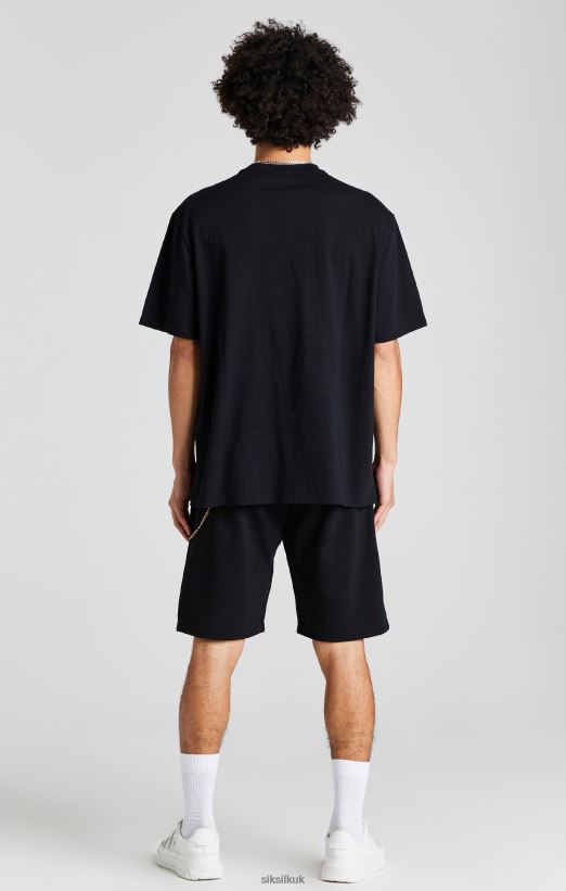 SikSilk Apparel 020XHH571 Black Chain Loose Fit Short Men