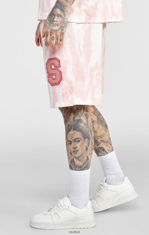SikSilk Apparel 020XHH574 Pink Tie Dye Jogger Short Men