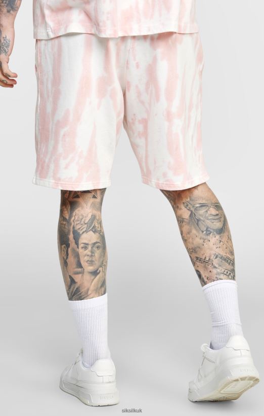 SikSilk Apparel 020XHH574 Pink Tie Dye Jogger Short Men