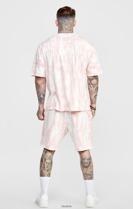 SikSilk Apparel 020XHH574 Pink Tie Dye Jogger Short Men