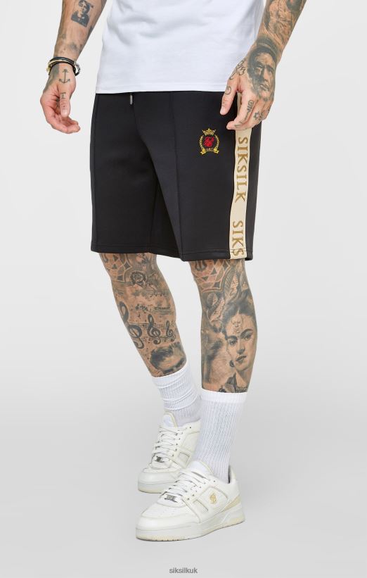 SikSilk Apparel 020XHH577 Black Crest Short Men