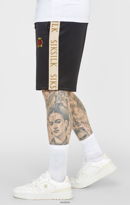 SikSilk Apparel 020XHH577 Black Crest Short Men