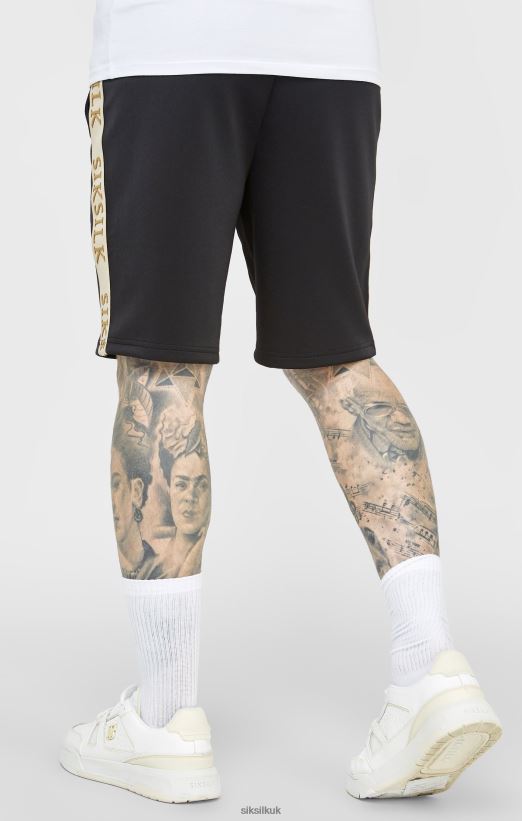SikSilk Apparel 020XHH577 Black Crest Short Men