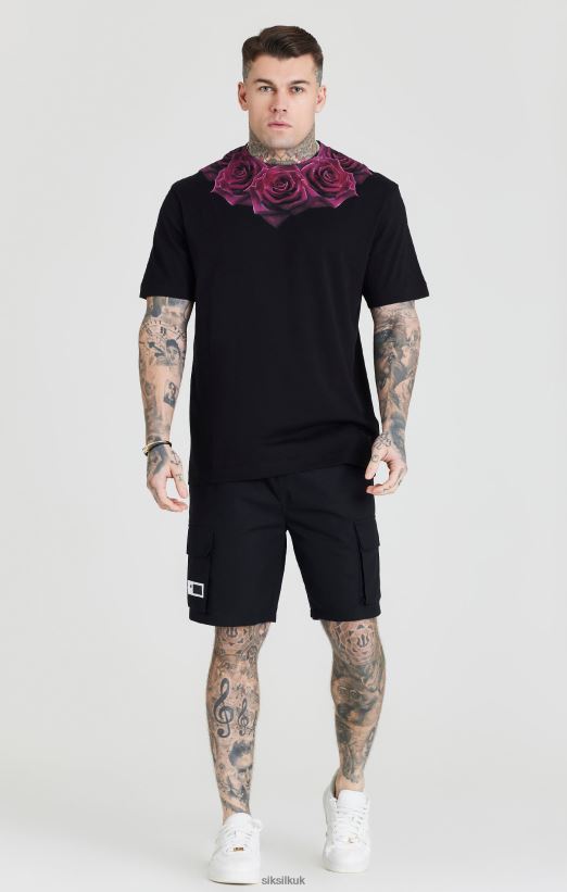 SikSilk Apparel 020XHH586 Black Ripstop Cargo Short Men