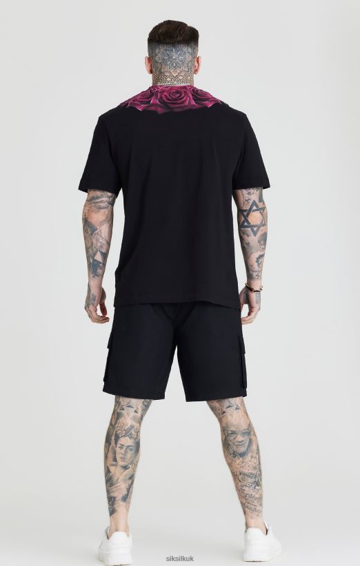 SikSilk Apparel 020XHH586 Black Ripstop Cargo Short Men