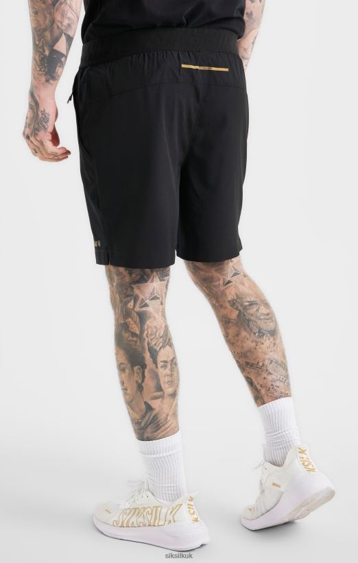 SikSilk Apparel 020XHH590 Black Sports Short Men