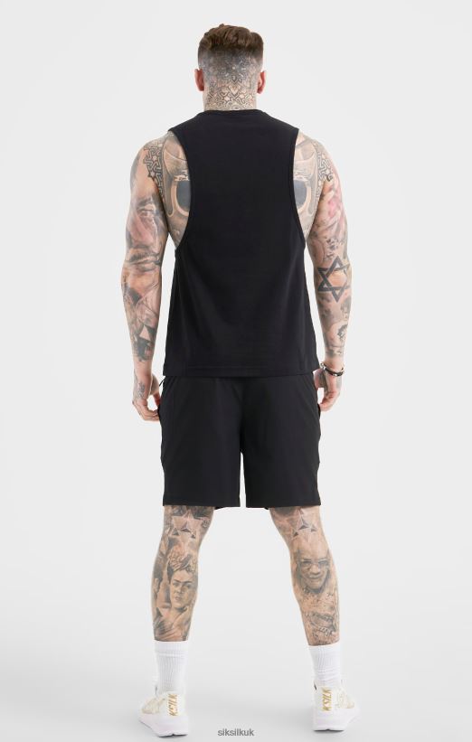 SikSilk Apparel 020XHH590 Black Sports Short Men