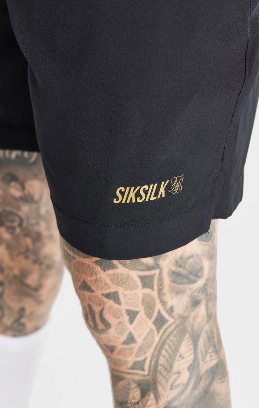 SikSilk Apparel 020XHH590 Black Sports Short Men