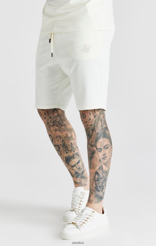 SikSilk Apparel 020XHH606 Ecru Tech Tape Short Men