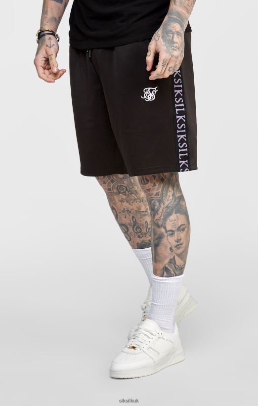 SikSilk Apparel 020XHH611 Black Taped Short Men